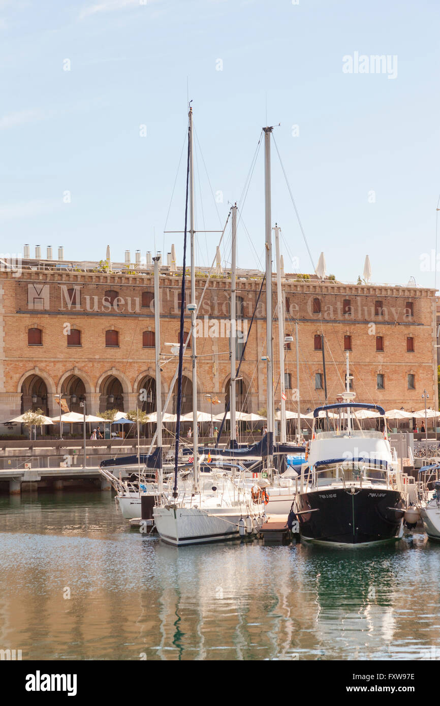 Museum für katalanische Geschichte, Museu d'Historia de Catalunya, Port Vell, Barcelona, Spanien Stockfoto