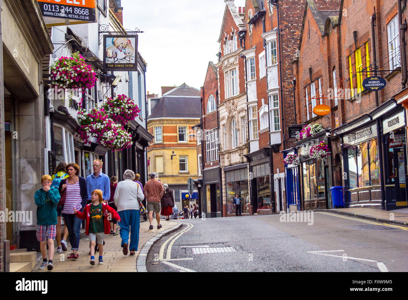 Straßen von York, England, Vereinigtes Königreich Stockfoto