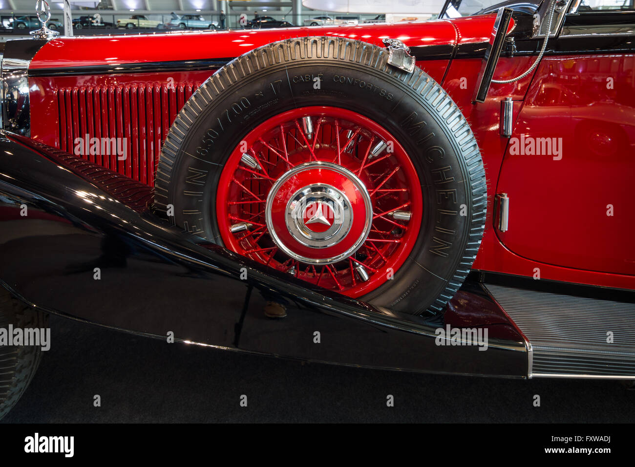 Fragment des grand Touring Car Mercedes-Benz 500K (W29) Cabriolet C, 1934. Stockfoto