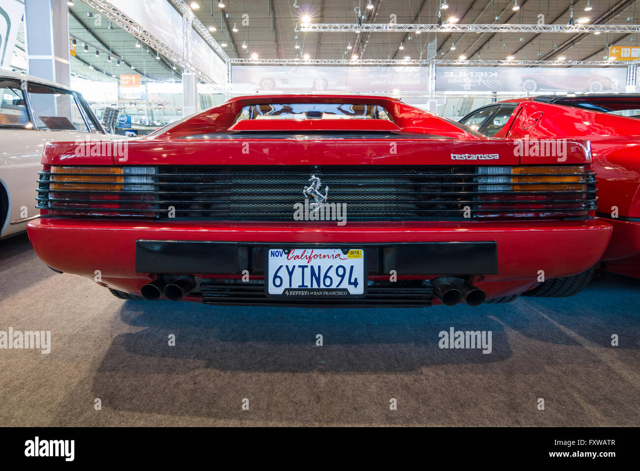 Sportwagen Ferrari Testarossa (Typ F110), 1985. Stockfoto