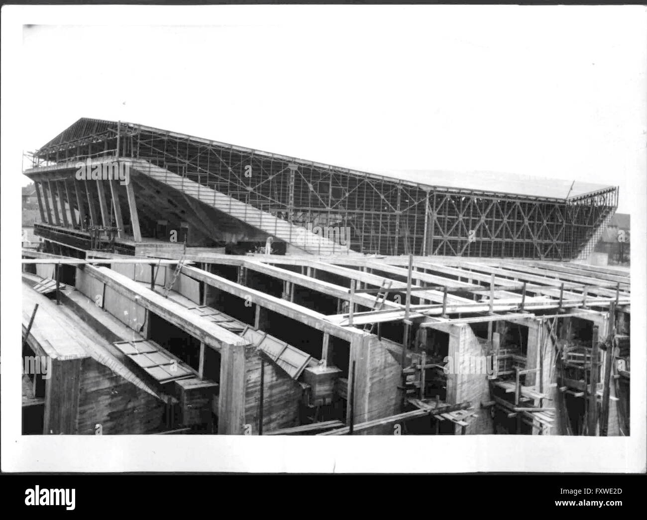 Bau der Wiener Stadthalle Stockfoto