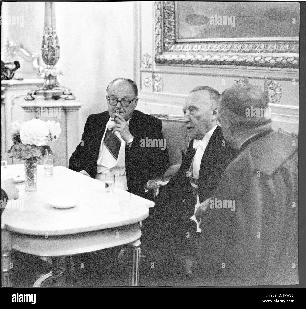 Staatsbesuch des Deutschen Bundeskanzlers Konrad Adenauer in Österreich Stockfoto