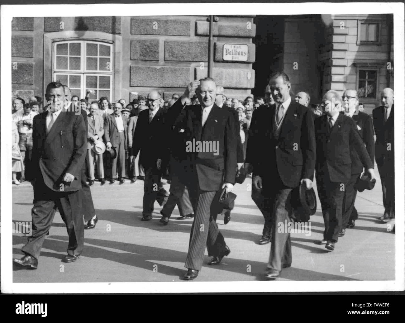 Bundeskanzlers Adenauer in Wien Stockfoto