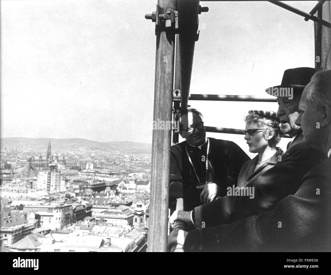 Staatsbesuch Adenauers in Österreich Stockfoto