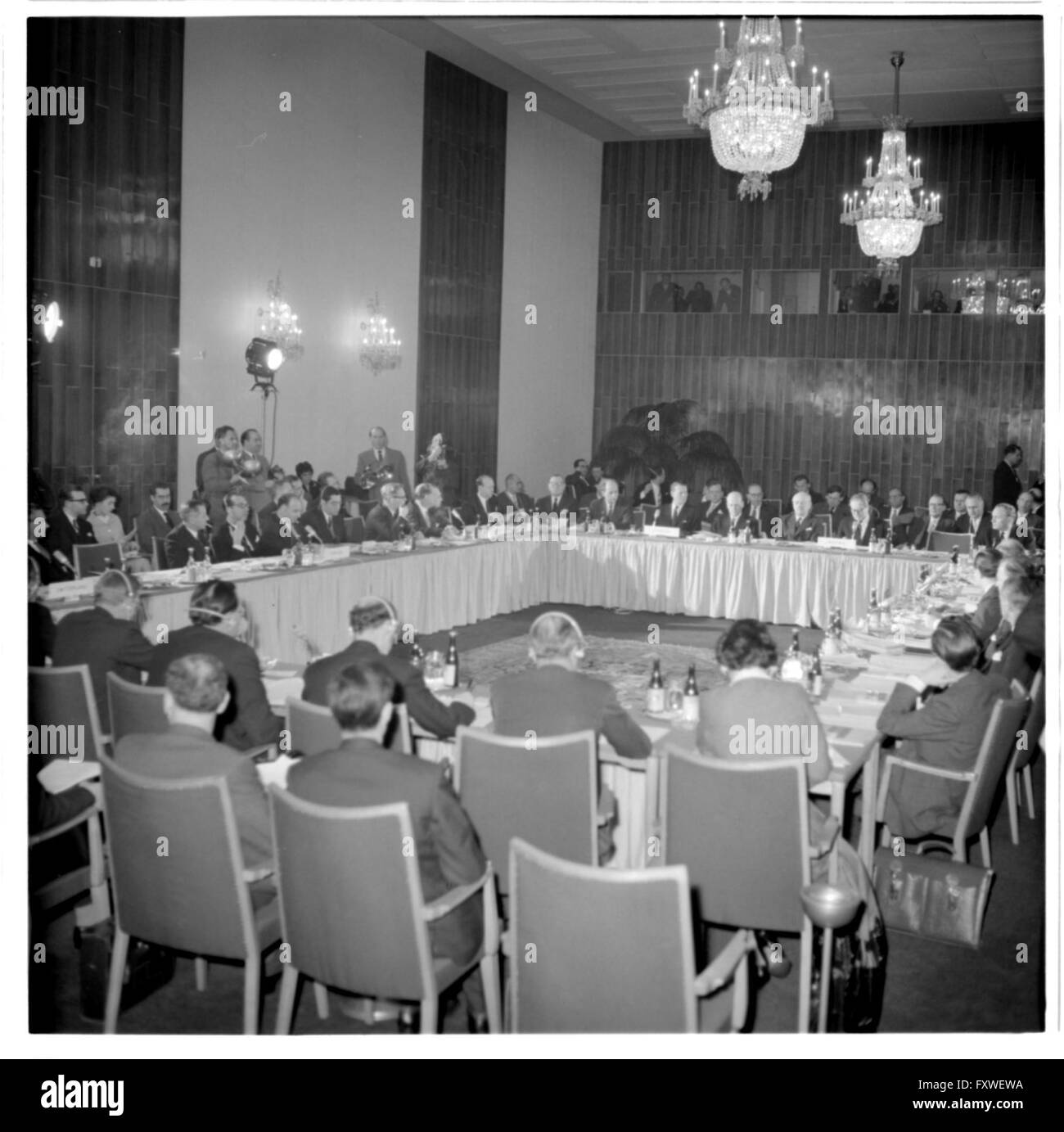 EFTA-Konferenz 1960 Wohnungsschaden: Lange u. Nordlander... Stockfoto