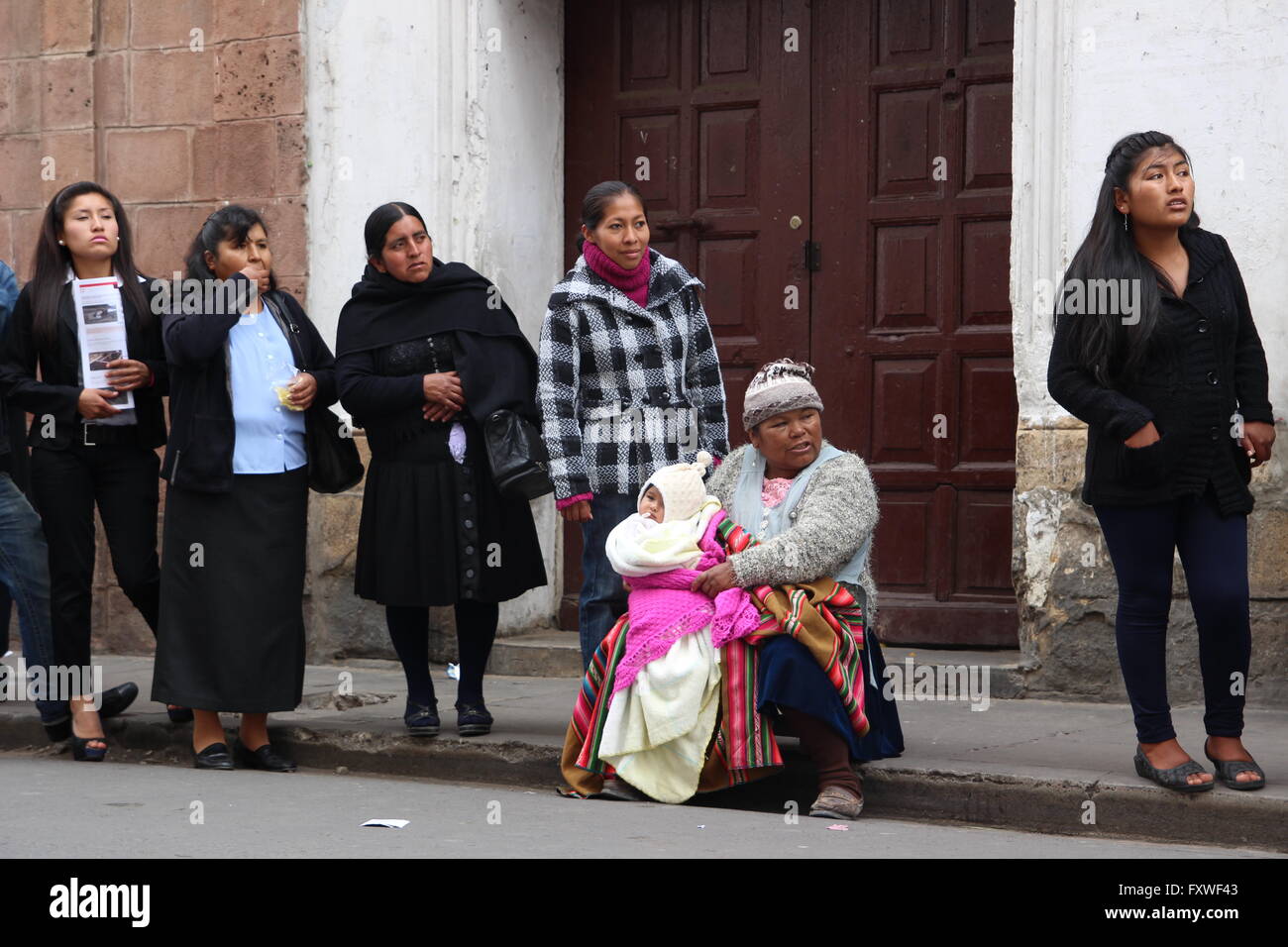 Bolivien - 08.06.2013 - Bolivien / Sucre (Bolivien) / Sucre (Bolivien) - 6. August parade für Nationalfeiertag bei der Hauptstadt Cit Stockfoto