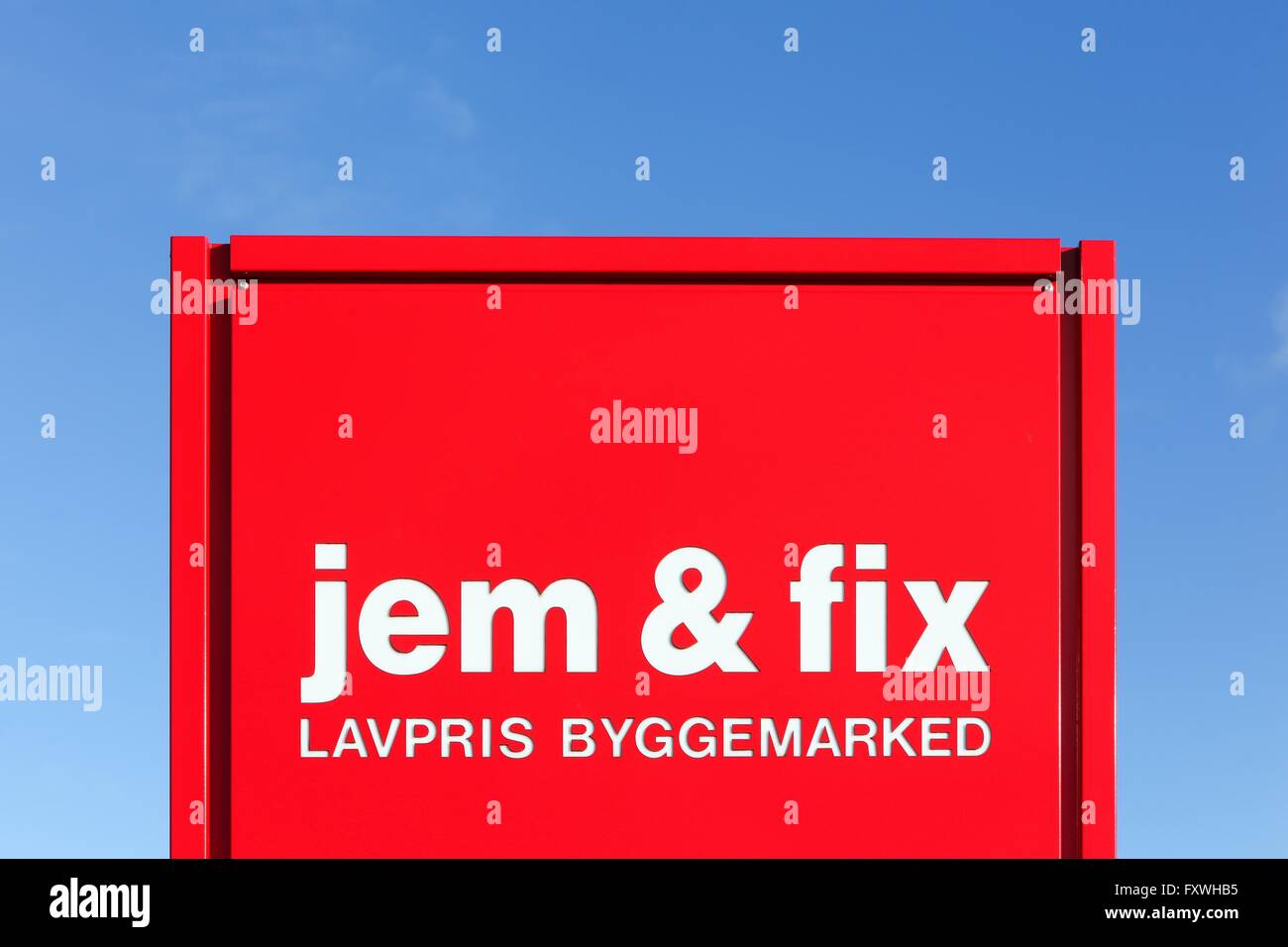 Jem und Fix-Logo auf einem panel Stockfoto