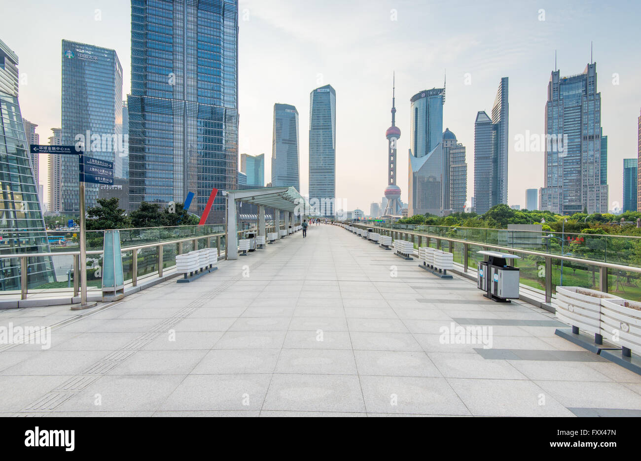 Straße in Shanghai pudong Stockfoto
