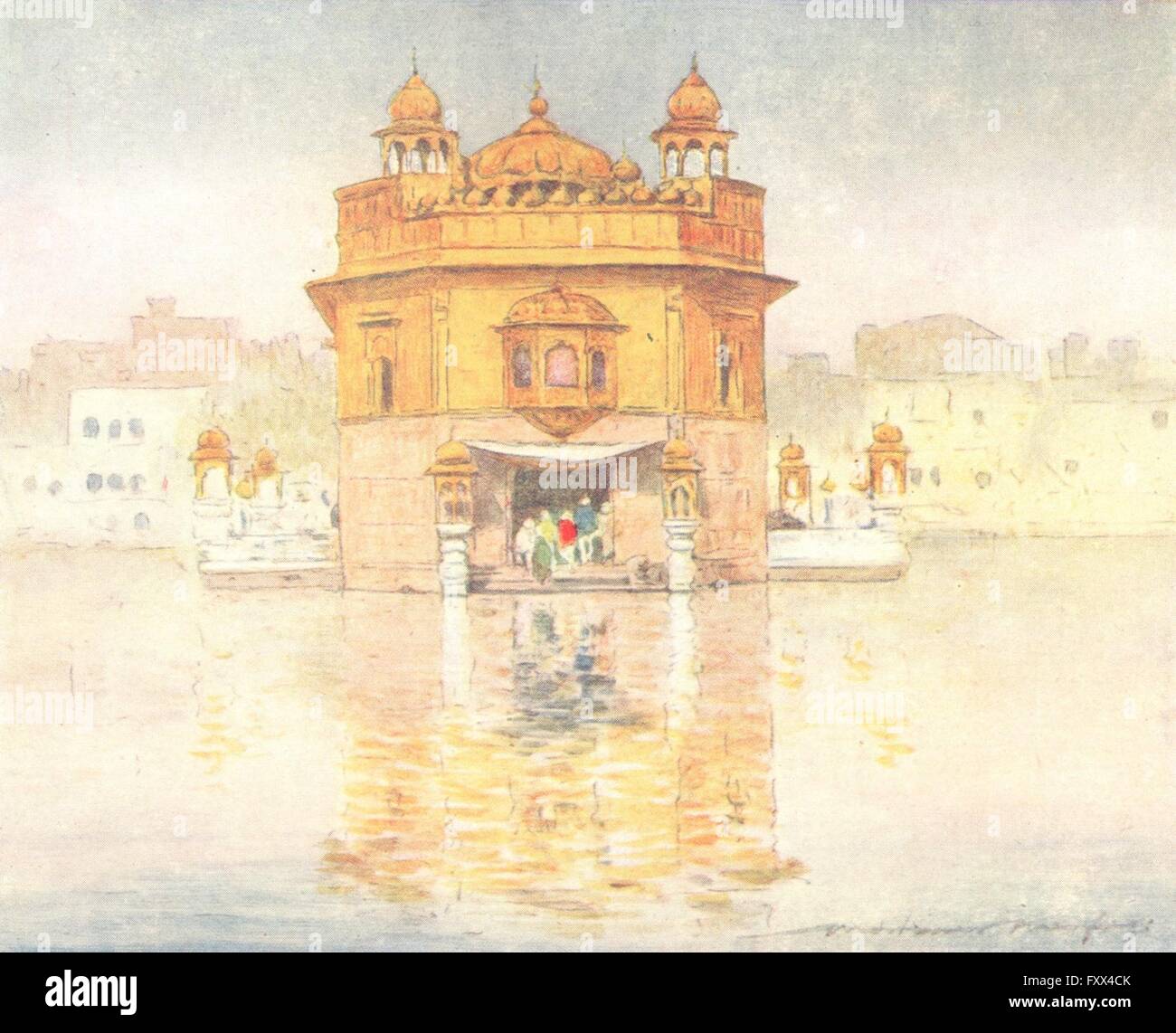 Indien: Goldener Tempel, Amritsar, antique print 1905 Stockfoto