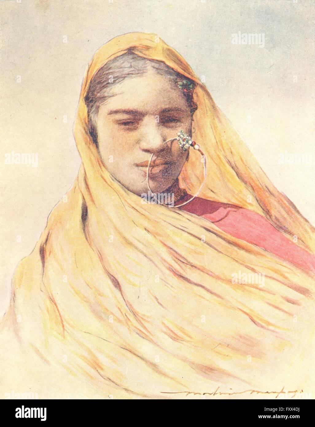 Indien: Eine native Braut, antiken print 1905 Stockfoto