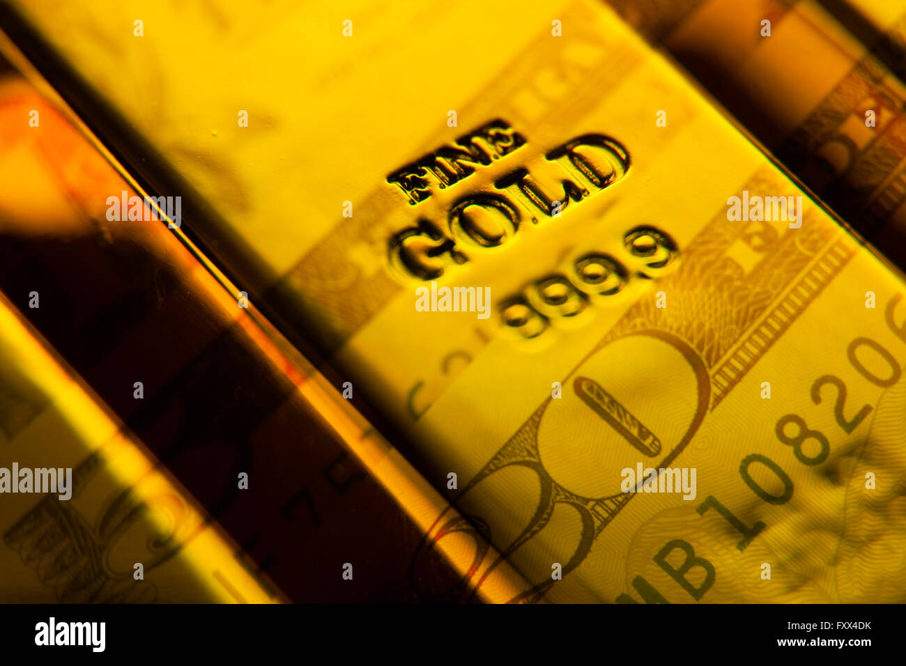 Goldbarren Stockfoto