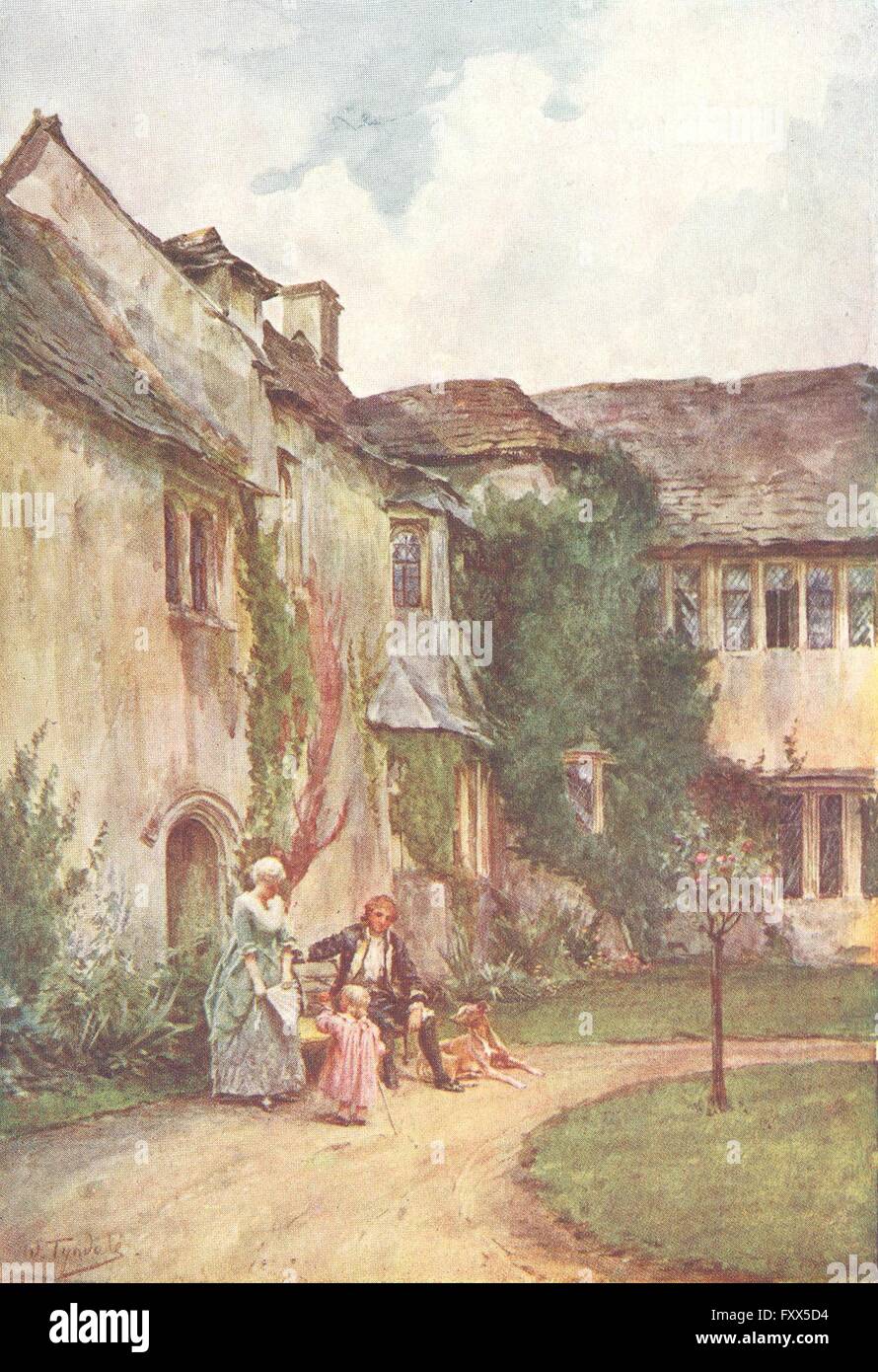 WILTS: Westwood Manor House, antique print 1906 Stockfoto