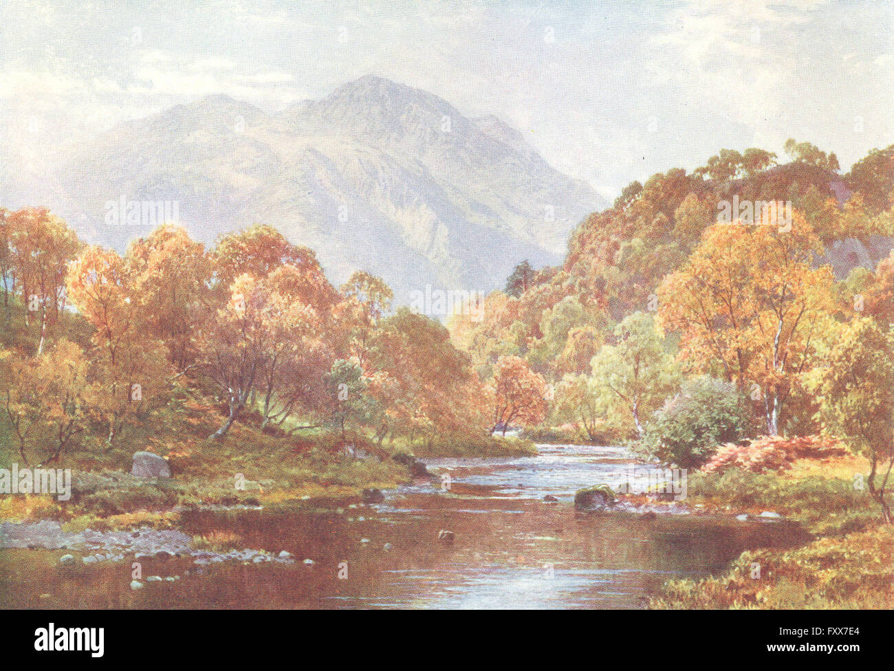 Schottland: Verschleierte Sonnenschein, Trossachs, Perthshire, antique print 1904 Stockfoto