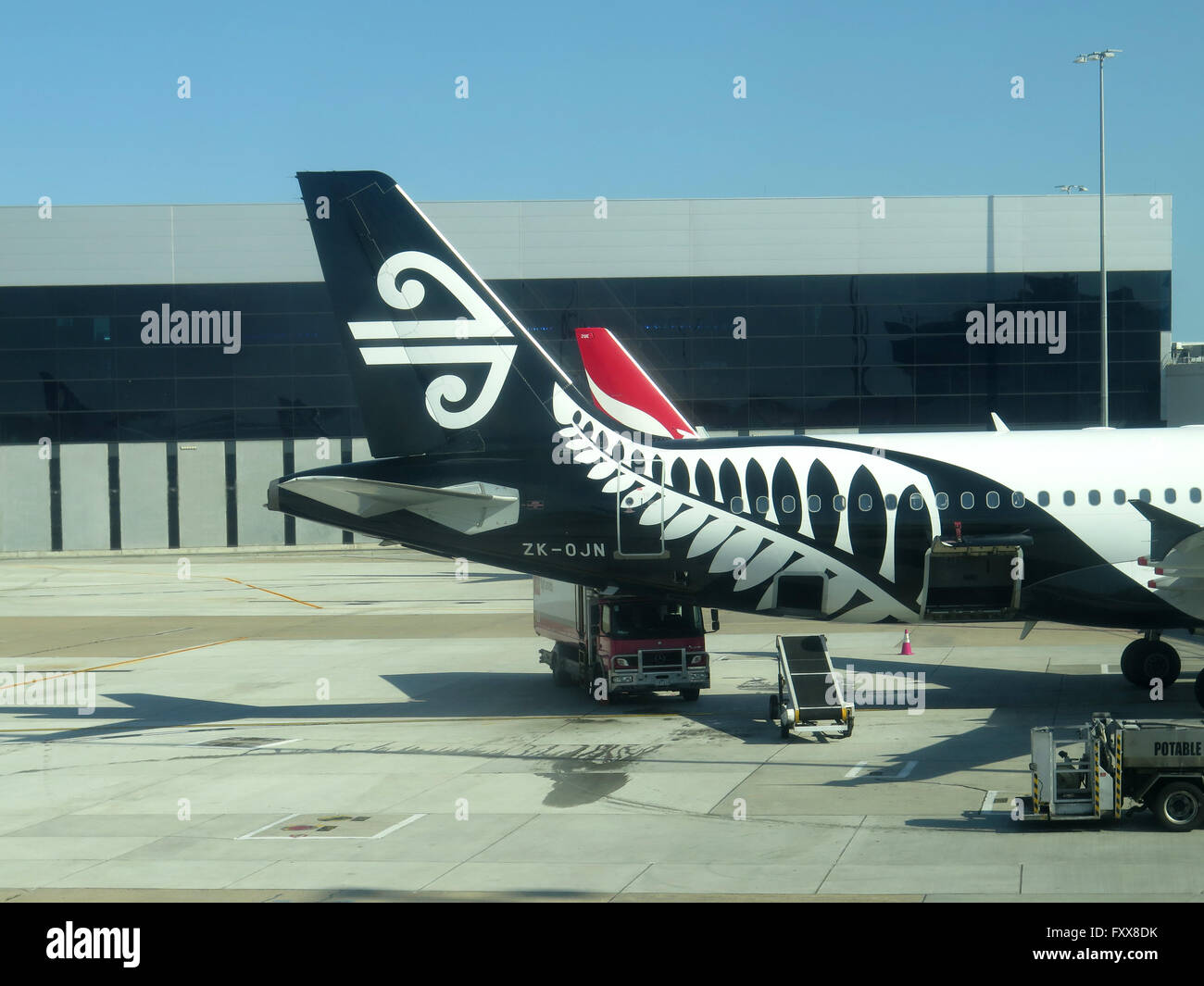Air New Zealand Airbus A320-232 am Flughafen von Auckland, Neuseeland Stockfoto