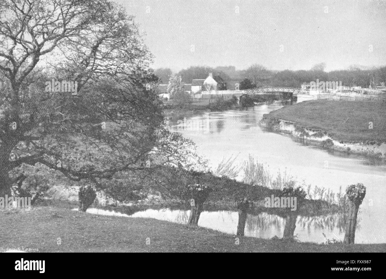 OXON: Des Tages Lock, Hill, antiken print 1897 Stockfoto