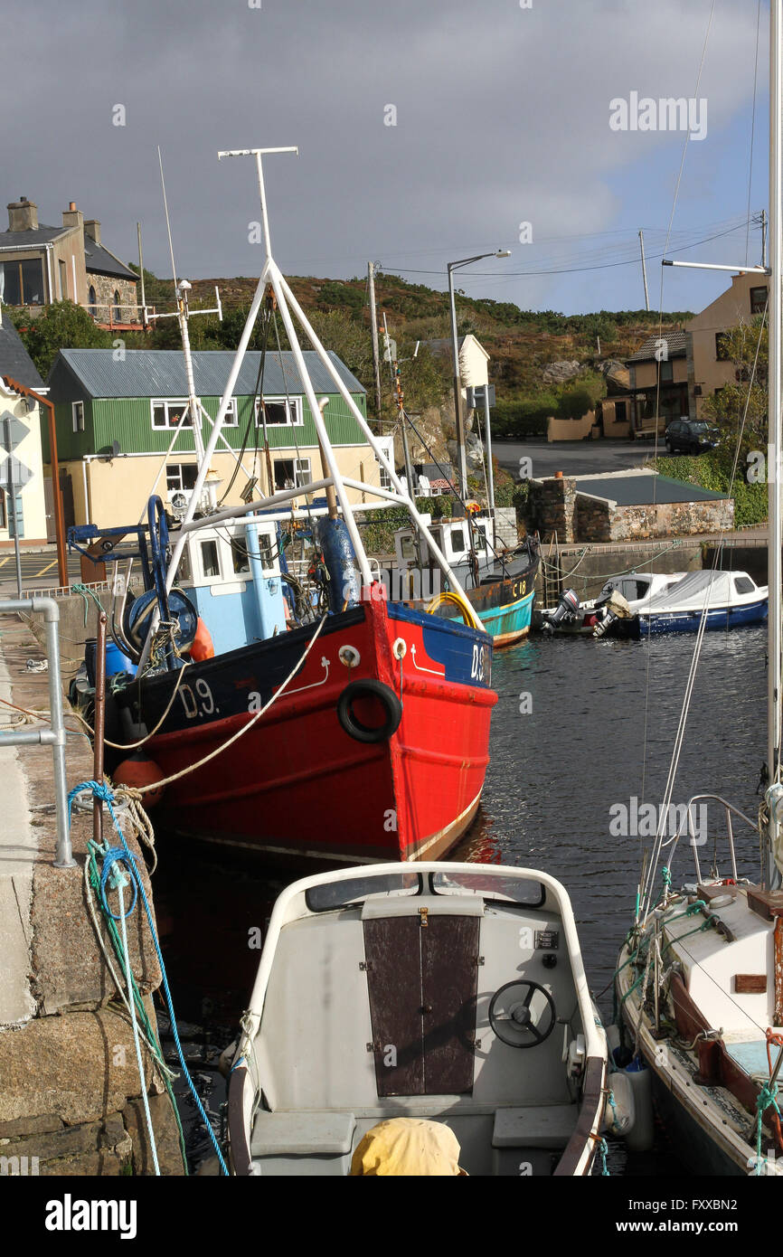 Der Hafen von Bunbeg in County Donegal, Irland Stockfoto