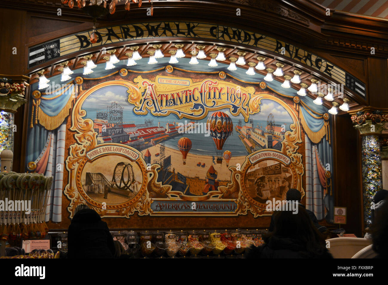 Boardwalk Candy Palast melden Sie Disneyland Paris Frankreich Stockfoto