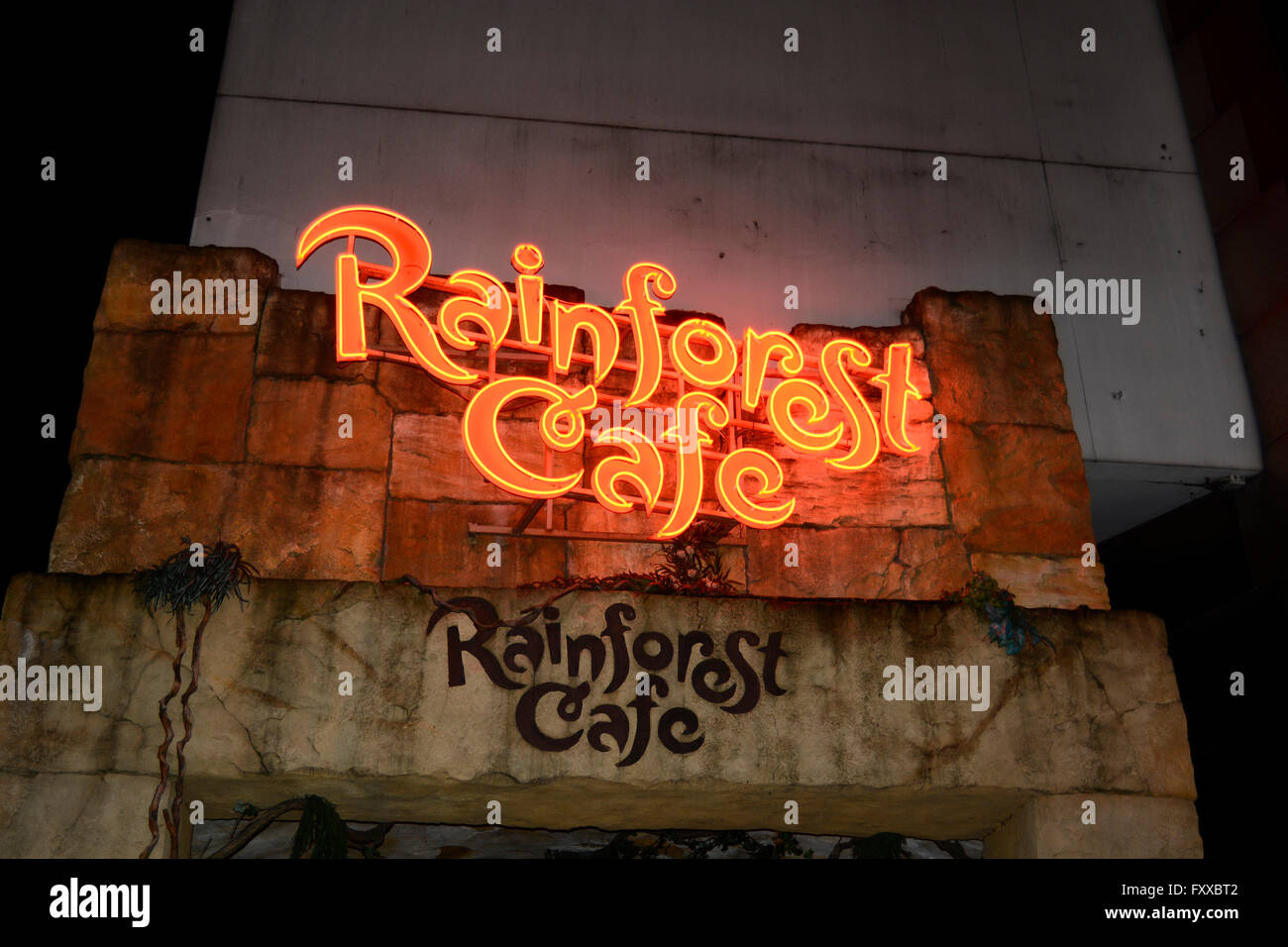 Rainforest Cafe Zeichen Disneyland Paris Stockfoto