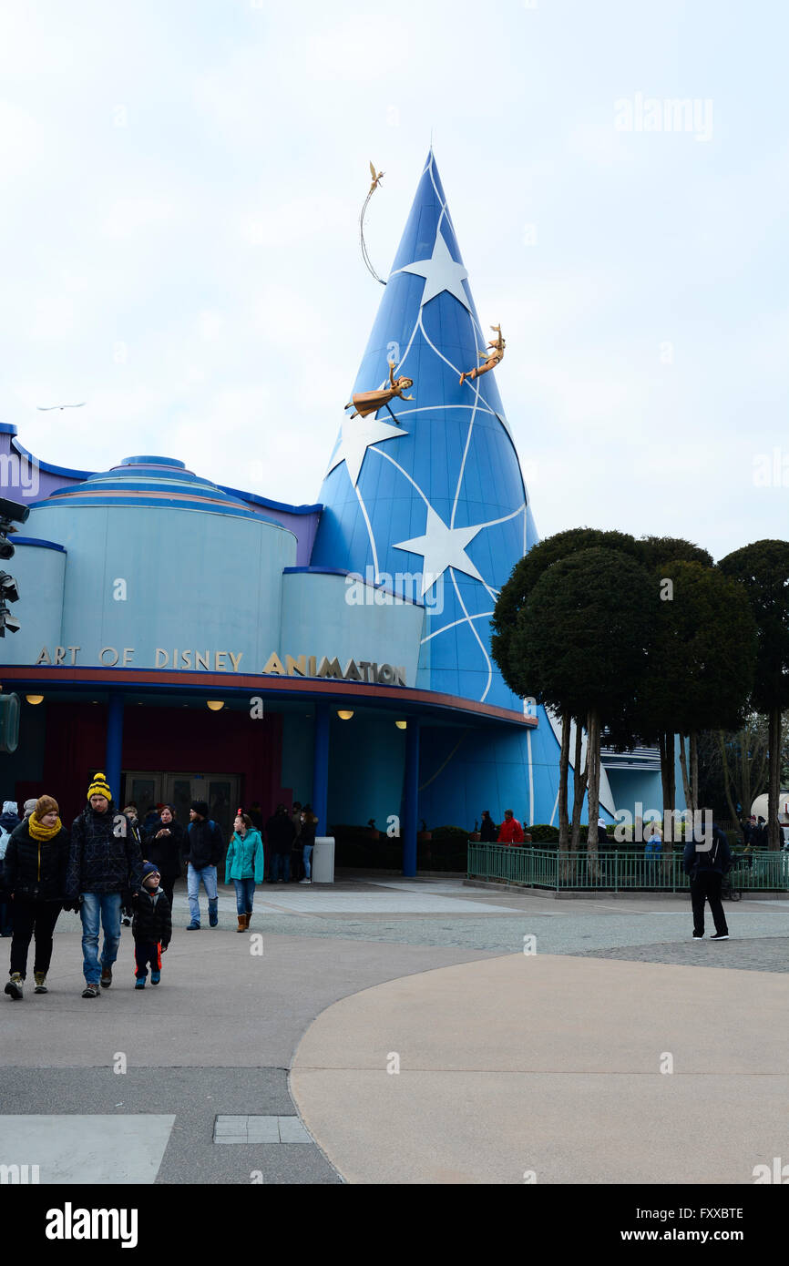 Die Kunst der Disney Animation Walt Disney Studios park Disneyland Paris Frankreich Stockfoto