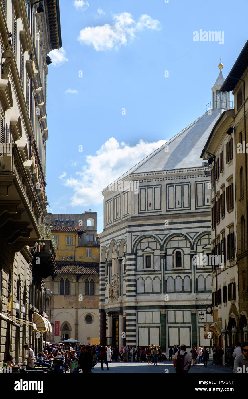 Die Florenz Baptisterium oder Battistero di San Giovanni in Florenz Stockfoto