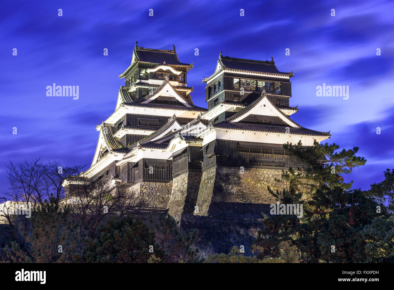 Kumamoto, Japan auf Burg Kumamoto. Stockfoto