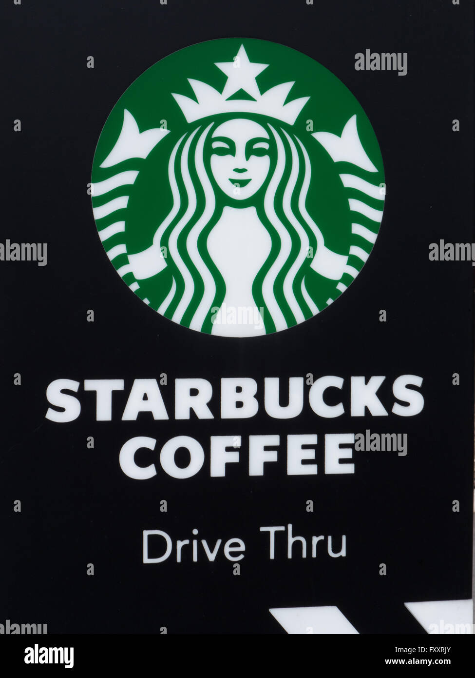 Starbucks-Kaffee-Fahrt durch Stockfoto