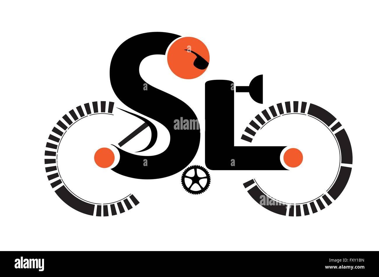 Vektor-Fahrräder-Logo. Reisen und und Sport-Thema. Für Business-Präsentation Stock Vektor