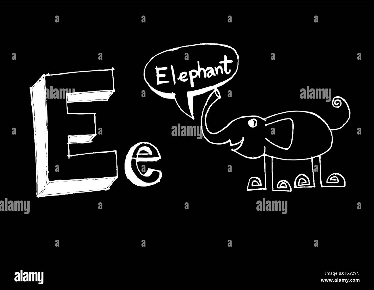 Ein b c d e f g h ich j k l m n o p Q R s t u v w x y Z Cartoon Textschrift Hand Zeichnung Vektor Buchstaben Stock Vektor