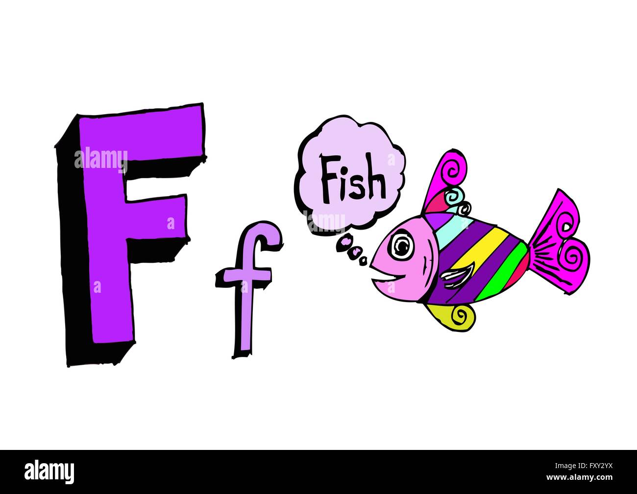 Ein b c d e f g h ich j k l m n o p Q R s t u v w x y Z Cartoon Textschrift Hand Zeichnung Vektor Buchstaben Stock Vektor