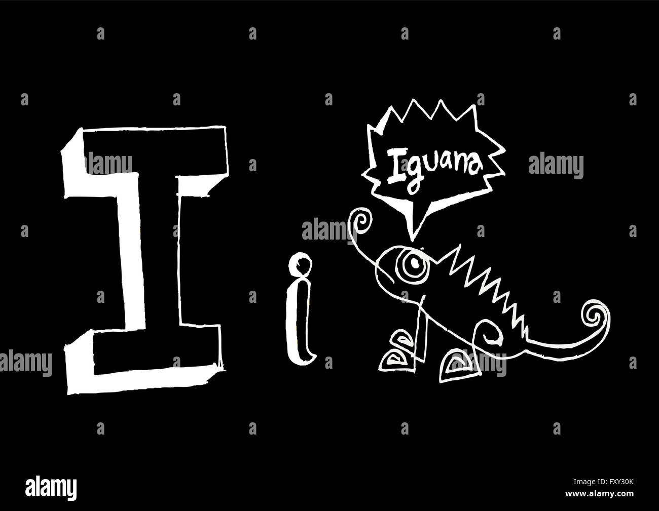 Ein b c d e f g h ich j k l m n o p Q R s t u v w x y Z Cartoon Textschrift Hand Zeichnung Vektor Buchstaben Stock Vektor