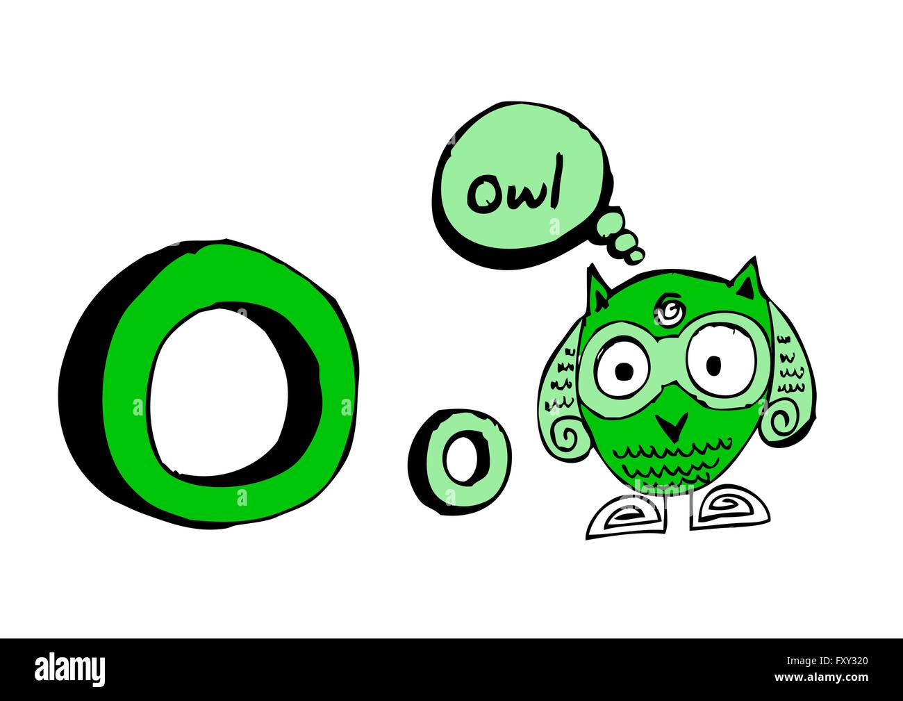 Ein b c d e f g h ich j k l m n o p Q R s t u v w x y Z Cartoon Textschrift Hand Zeichnung Vektor Buchstaben Stock Vektor