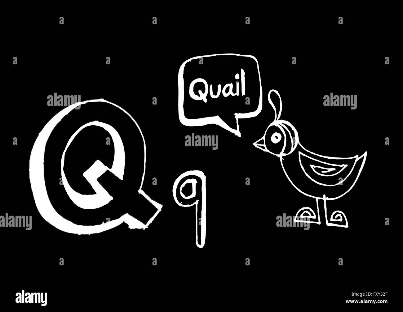 Ein b c d e f g h ich j k l m n o p Q R s t u v w x y Z Cartoon Textschrift Hand Zeichnung Vektor Buchstaben Stock Vektor