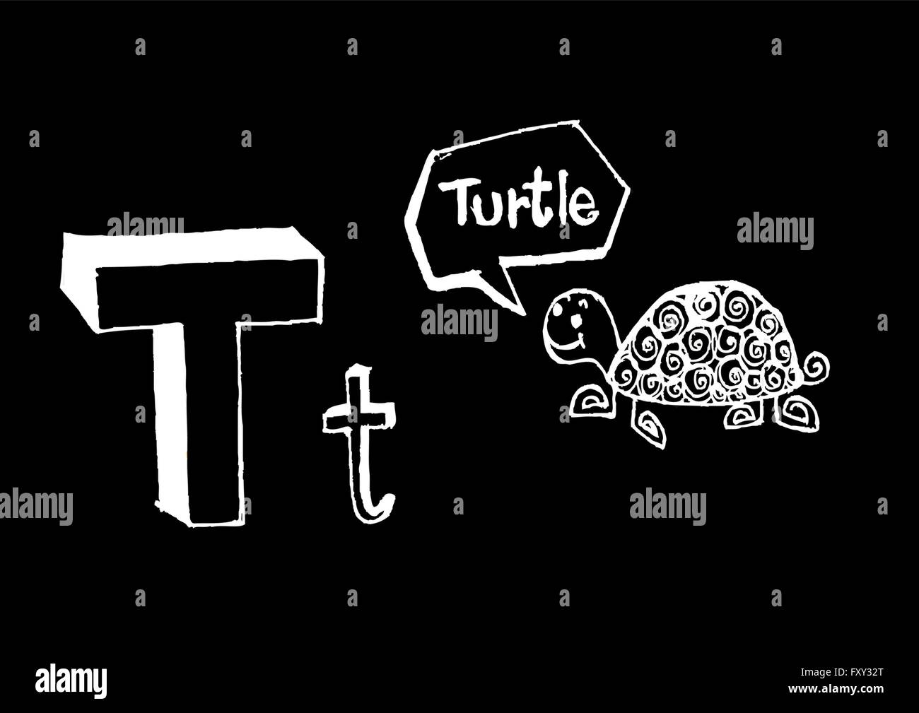 Ein b c d e f g h ich j k l m n o p Q R s t u v w x y Z Cartoon Textschrift Hand Zeichnung Vektor Buchstaben Stock Vektor