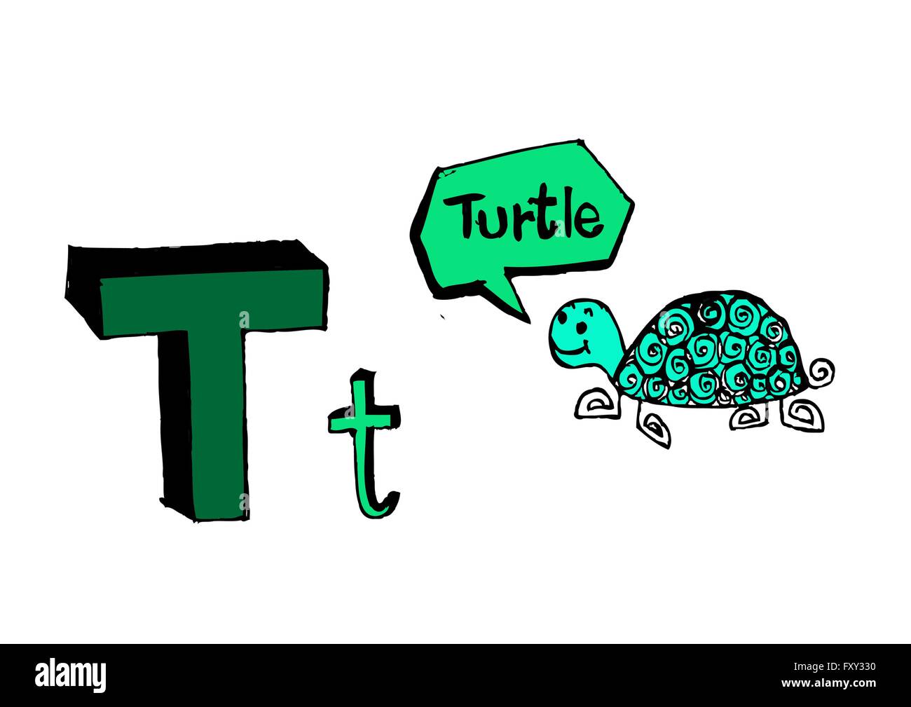 Ein b c d e f g h ich j k l m n o p Q R s t u v w x y Z Cartoon Textschrift Hand Zeichnung Vektor Buchstaben Stock Vektor