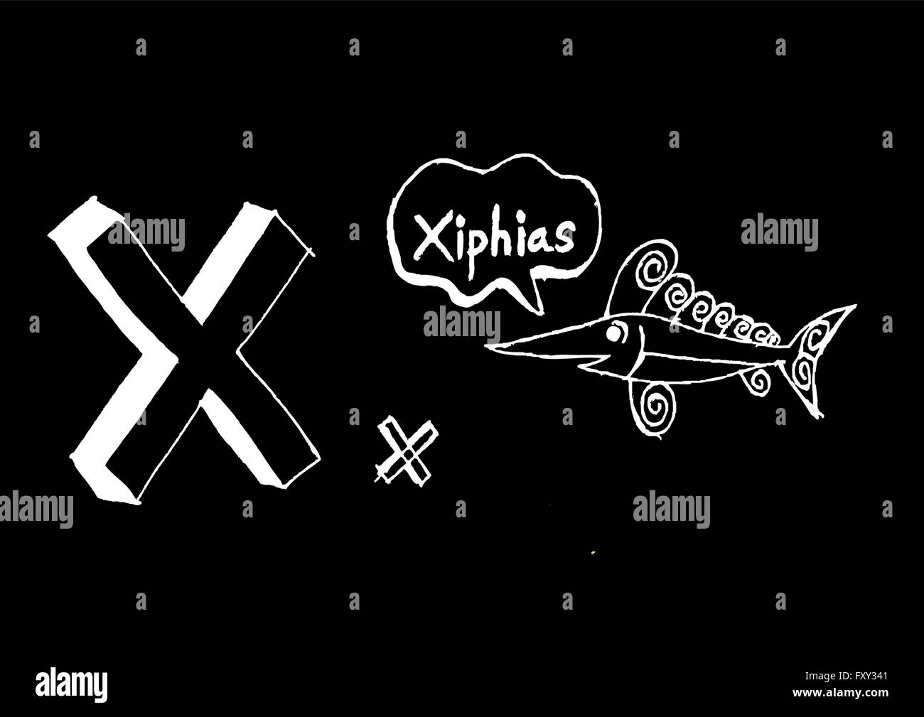 Ein b c d e f g h ich j k l m n o p Q R s t u v w x y Z Cartoon Textschrift Hand Zeichnung Vektor Buchstaben Stock Vektor