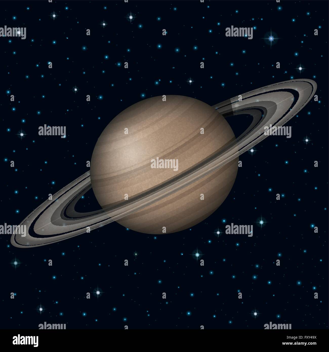 Planet Saturn im Raum Stock Vektor
