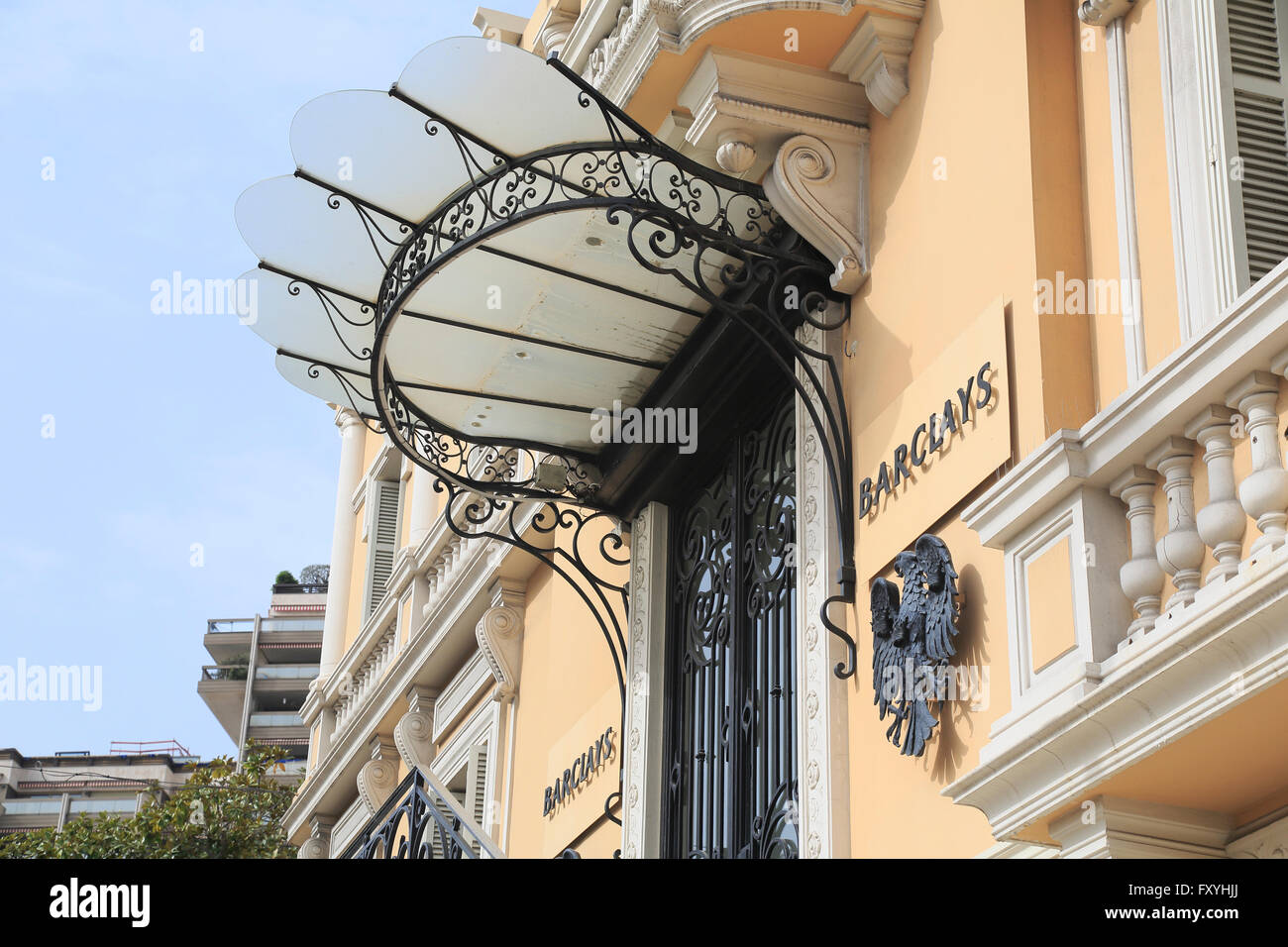 Fassade der Privatbank Barclays im Carré d &#39; oder Monaco, Monaco Stockfoto