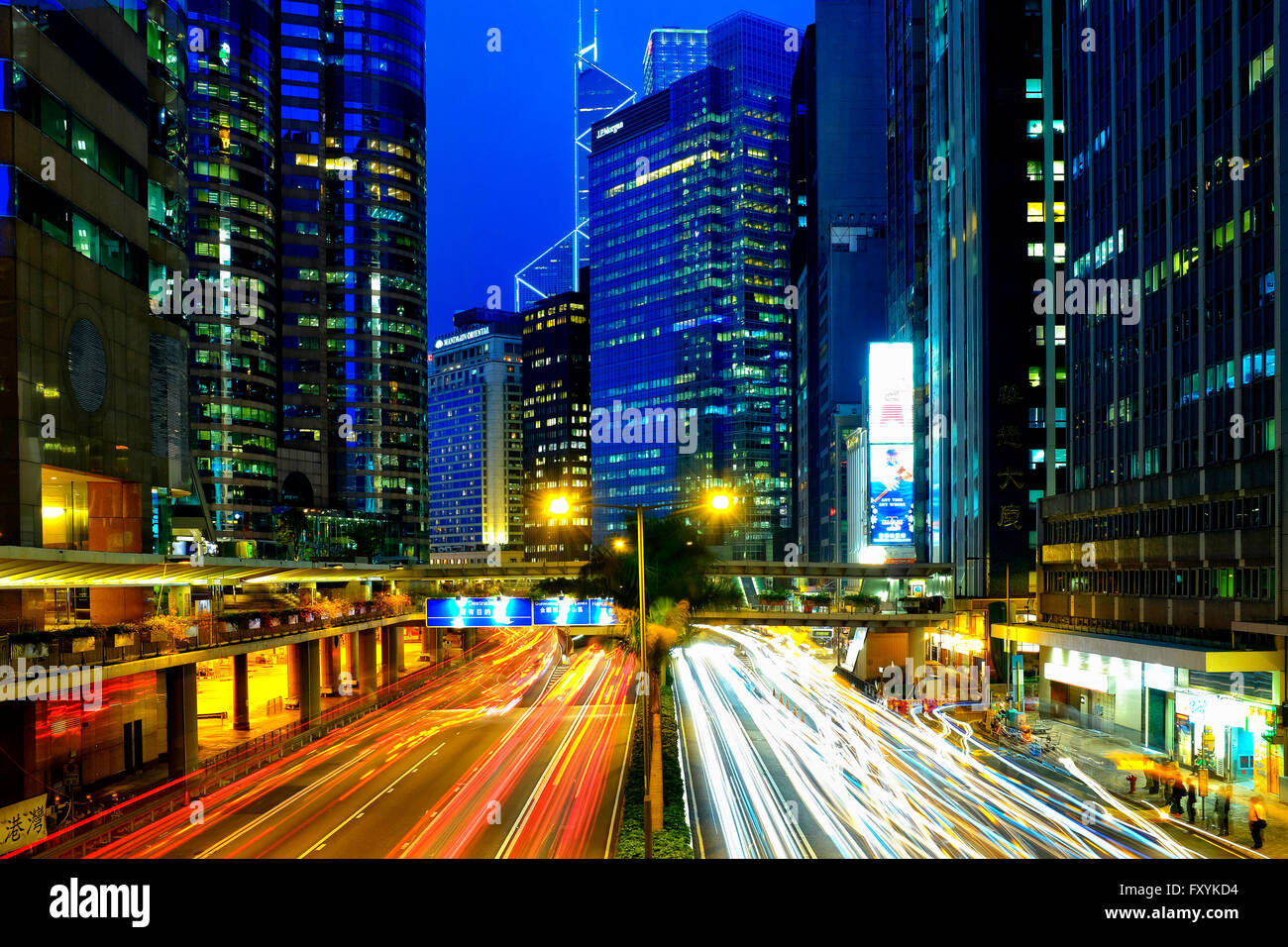 Connaught Road Central, Hong Kong Island, Hongkong Stockfoto