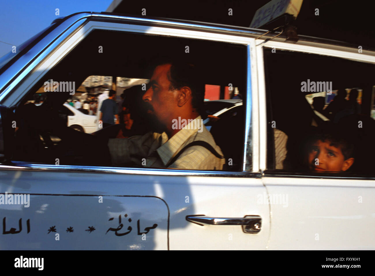 Teilten Taxi in der Busbahnhof Raghadan, Amman, Jordanien. Stockfoto