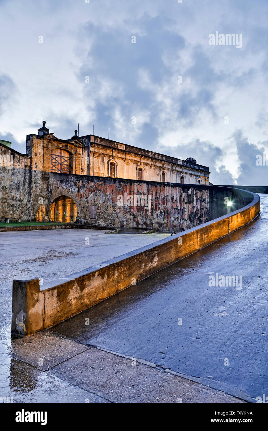 Rampe und Eingang, San Cristóbal, San Juan National Historic Site, Old San Juan, Puerto Rico Stockfoto