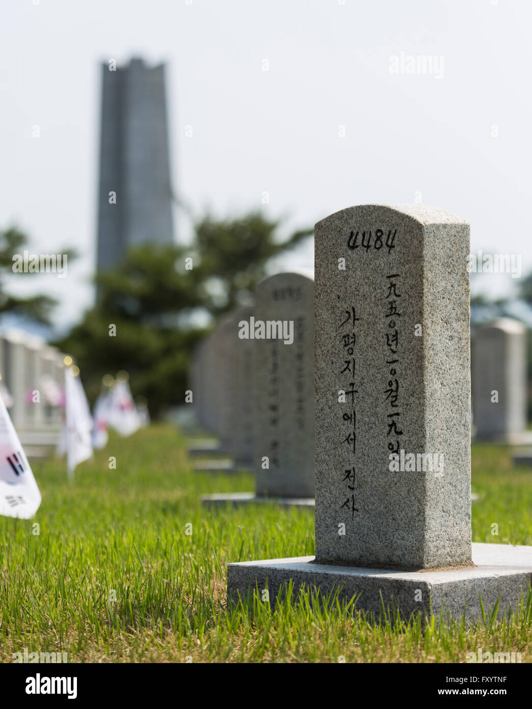 Grabstellen, Seoul Staatsangehörig-Kirchhof. Stockfoto