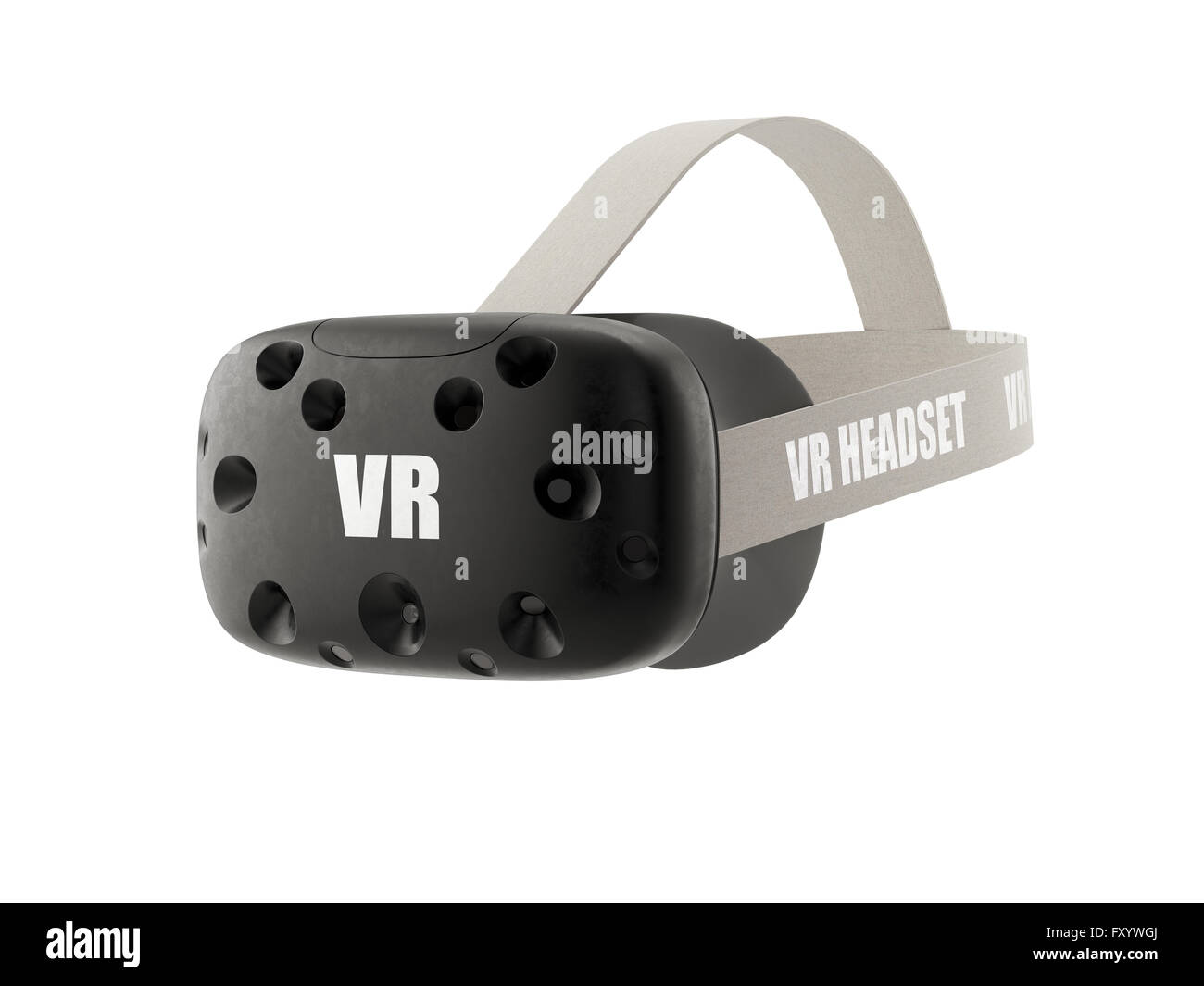 VR-virtual-Reality-Kopfhörer isoliert auf weißem Hintergrund Stockfoto
