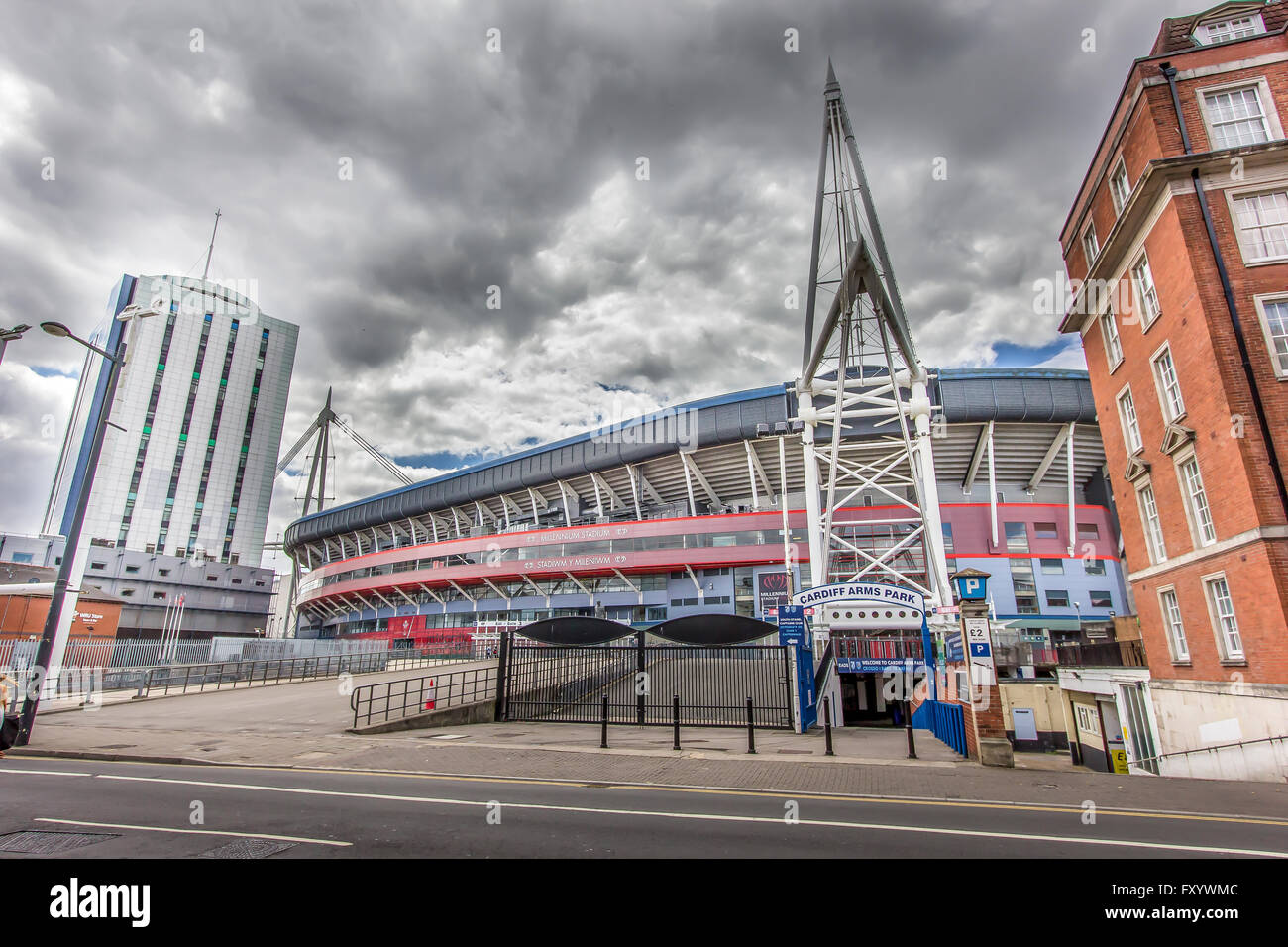 Cardiff Millennium Stadium, jetzt umbenannt Stockfoto