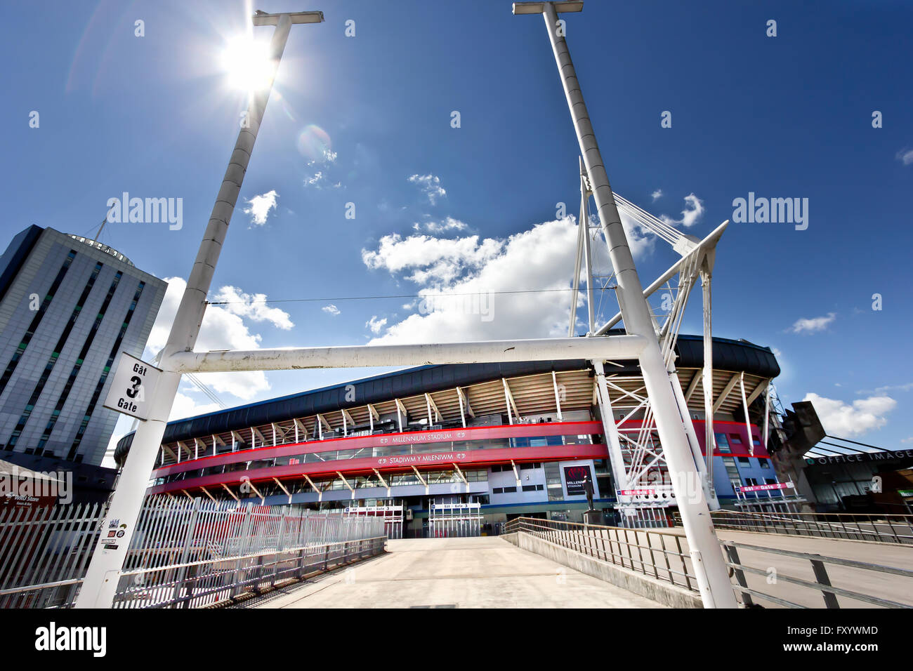 Cardiff Millennium Stadium, jetzt umbenannt Stockfoto