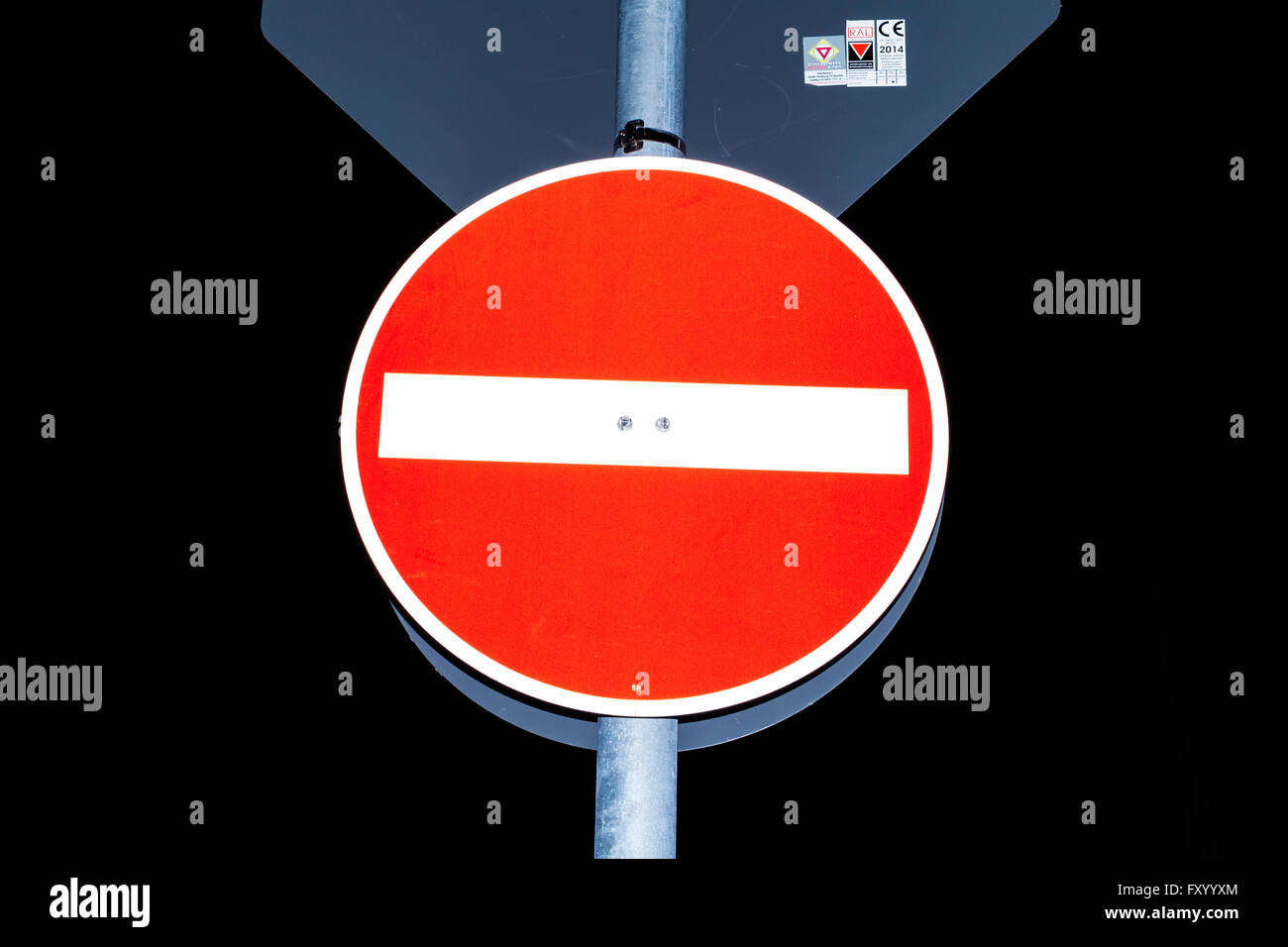 Durchfahrt verboten Schild Stockfoto