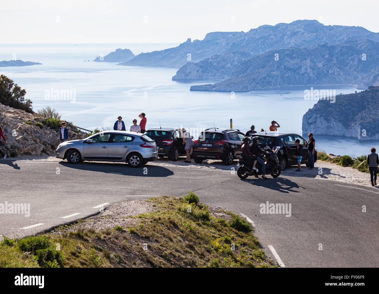 Corniche des Crêtes zwischen Cassis und La Ciotat (15 km) Stockfoto