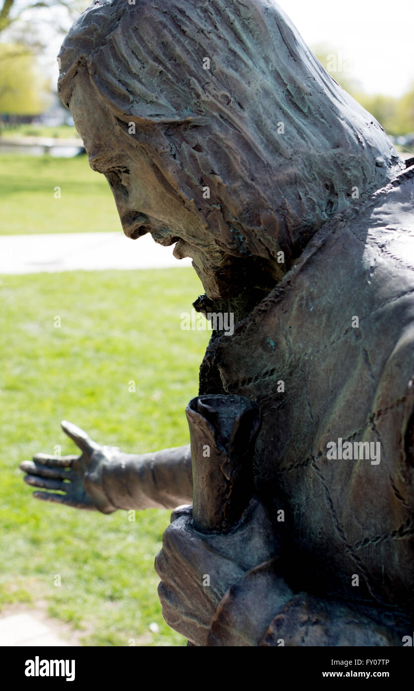 "Young wird" Skulptur von Lawrence Holofcener, Bancroft Gardens, London, UK Stockfoto