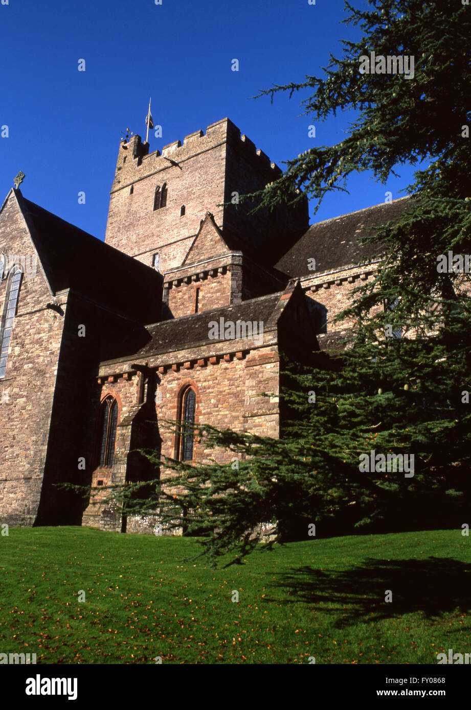 Brecon Kathedrale Powys Mitte Wales UK Stockfoto