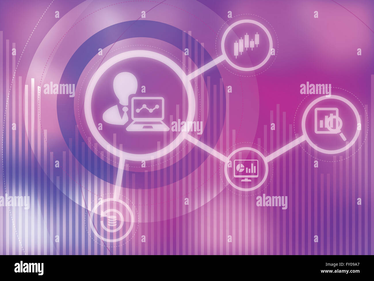 Anschauliches Bild der Business Analyse und Forschung Stockfoto