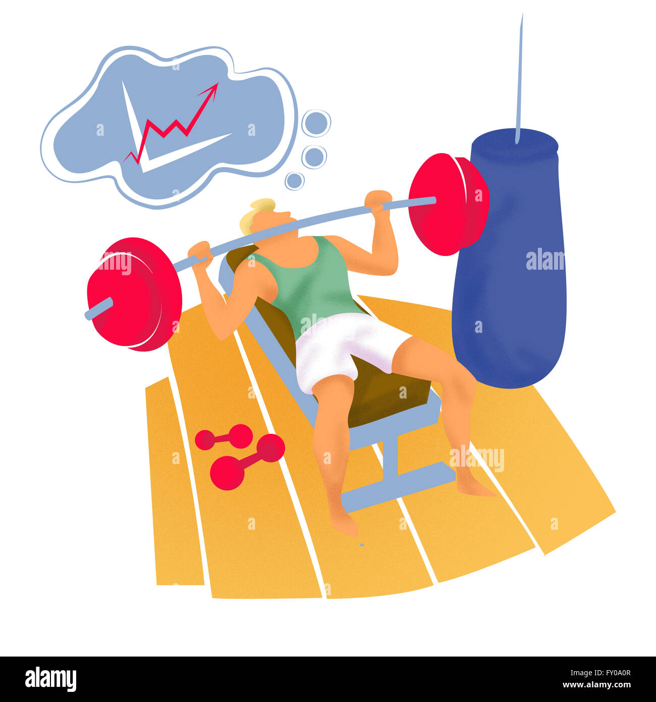 Sportler trainieren und zum Nachdenken über Anreize, Wachstum und Wettbewerb Stockfoto